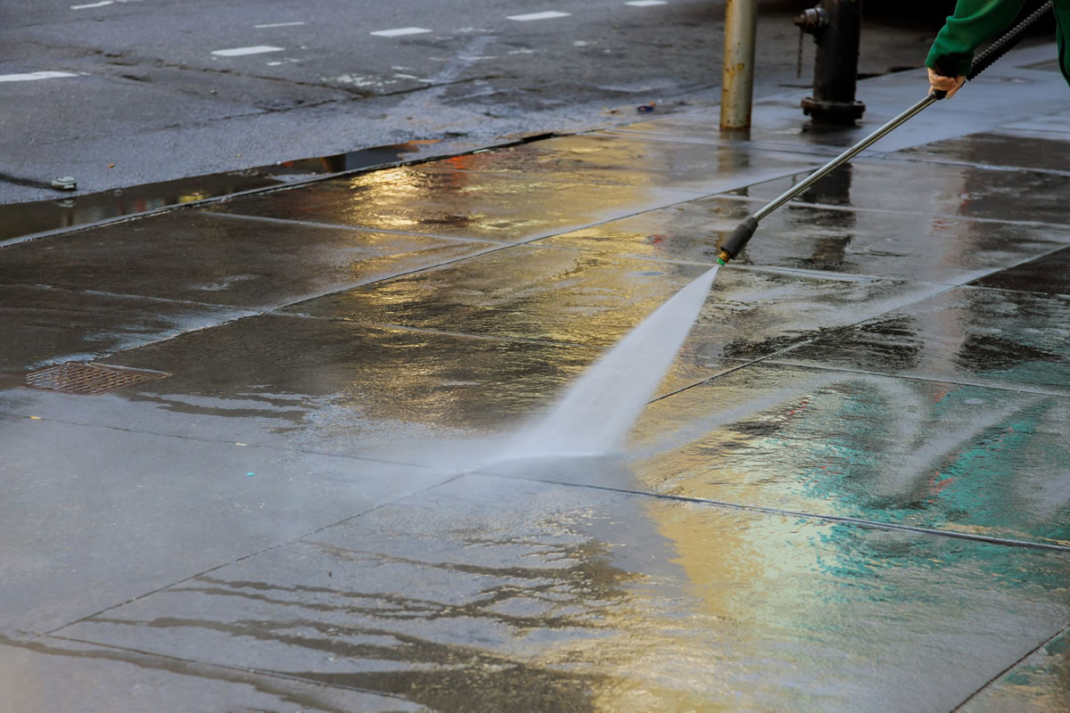 Pressure Washing on a Cloudy Day