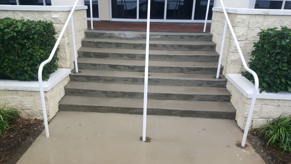 After commercial exterior cleaning