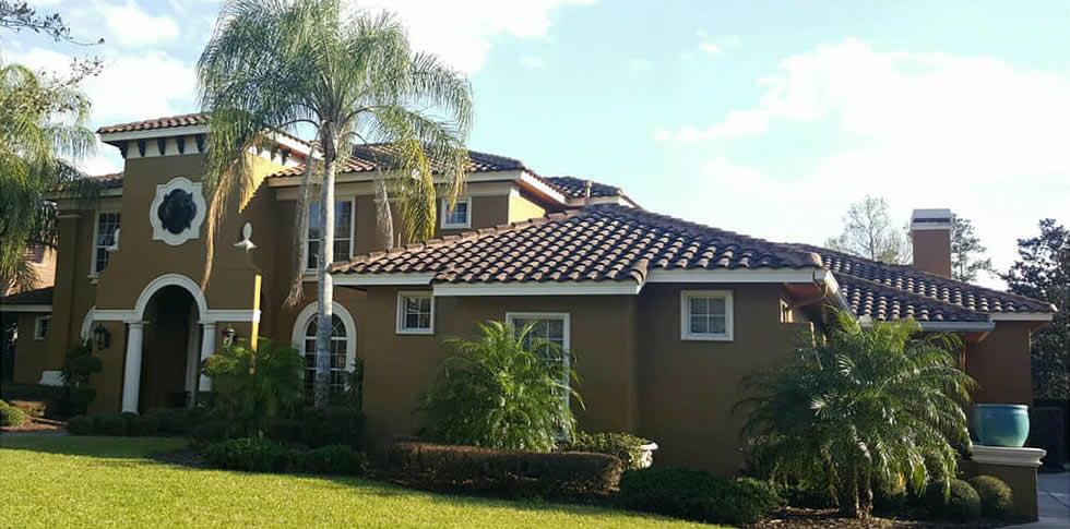 Before residential exterior cleaning