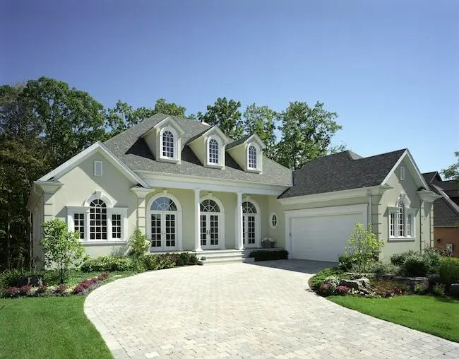 Home after an exterior cleaning